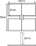 Support non pénétrant ROOF PALETTE 1Mx1M + pied D60mm