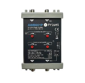 Amplificateur PRIVEL 2E large bande 250/2400MHz 19/32dB + Alimentation