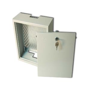 Coffret métal. int. L300xH400xP200mm ép.1.2mm +Perfored steel plate 3points lock